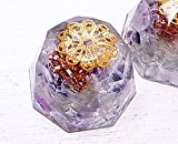 #3: 毘殊[Bijyu] ダイヤモンド型(S) チャーム入りオルゴナイト　フローライト bijyu-137