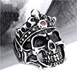 #2: BEIER Skull ring リング 指輪 スカル・ドクロ・髑髏リング 王冠 宝石 かっこいい 個性的 クール ゴシック レトロ アンティーク風 メンズ レディース r002 (16)