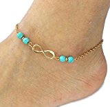 #2: kimurea select ターコイズ アンクレット ブレスレット ミサンガ パワーストーン メンズ レディース 兼用