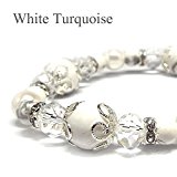 #10: 女子力ＵＰ♪ きらきら Lovers’ブレス パワーストーンブレスレット ホワイトターコイズ 《STONE KITCHEN パワーストーン 天然石》