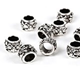 #6: 【京珠堂】シルバービーズ アクセサリパーツ 座金 金古美 銀古美 30個 X002