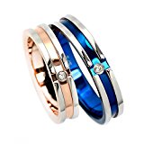 #8: 指輪 ペアリング 刻印 可能 サージカル ステンレス 天然 ダイヤモンド クロスライン 2個 セット カップル