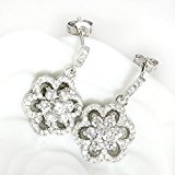 #9: 【SWAROVSKI GEMS】 Wフラワー デザイン ピアス 正規品 スワロフスキー ジェム プレゼント