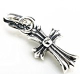 #3: 「silverKYASYA」シルバー925素材 クロスペンダント シルバー925 クロスチャーム 小ぶり アラベスク 唐草模様 メンズ レデース ペンダント ゴシック 十字架