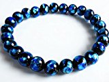#9: ホタルガラスブレスレット8mm とんぼ石 沖縄で大人気のお土産アイテム typeA