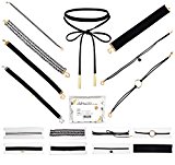 #6: 8個セット チョーカー ネックレス セクシー レディース リボン レザー レース 柔らかい 可愛い【ユニポッケ】