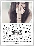 #8: New タトゥーシール ボディーシール 色んなハート LOVE 英字
