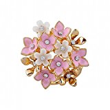 #4: 【ノーブランド品】クリスタル　ラインストーン　スカーフ　バックル　ブローチピン　スカーフホルダ　ジュエリー　花