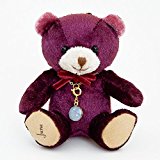 #10: (6月)【誕生石カラーのSWAROVSKI付き ミニテディベア キーホルダー】 ムーンストーン