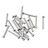 #6: ノーブランド品　お買い得　40個　ミックスカラー　液晶バルクロット/鼻リング/骨ストレート/スタッドバー/ピアス