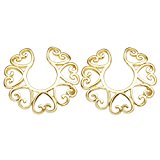 #9: Piercingj　サージカルステンレス ハート形　ニップルクリップ　フェイクボディピアス/フェイクエキスパンダー　２個入り 　２色 (ゴールド)