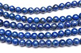 #4: 【 福縁閣 】天然無着色 ラピスラズリ　ラウンド　6mm　１連（約３８ｃｍ）_R1891-6/A4-5 天然石 パワーストーン ビーズ