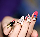 #10: おしゃれ! ネイルリング ジュエリー レディース ネイルアート 爪の指輪 チップリング アクセサリー 4本セット katsuma5614