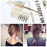 #9: TATSU(タツ)ヘッドアクセ クレッセントコーム クレッセント 三日月ヘアコーム クレセント 三日月コーム 三日月クレセント プリュイ風 (ゴールド)