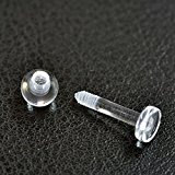 #9: アクリル製　ラブレット【14G/1.6mm】（透明ピアス/シークレットピアス/ ファーストピアス/クリアピアス/軟骨ピアス （ボディピアス/ボディーピアス) (内径6mm×ボール径4mm)