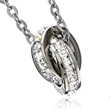 #9: [ナピスト]Napist サージカル ステンレス クリスタル ネックレス DUAL∞DESTINY クリア×クリア メンズ