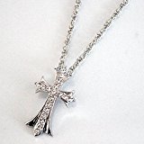 #9: PEACE_3 クロスネックレス メンズ レディース キラキラ acc-06 シルバー アクセサリー 十字架 三代目 プレゼント [並行輸入品]