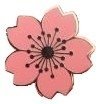#10: 【ノーブランド品】 かわいい 小さな 桜 モチーフ 校章風 ピンバッジ 2個セット (ピンク)