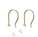 #3: ピアス フック k18 パーツ 1ペア 入れ替え金具 大きい 金属アレルギー対策に ニッケルフリーのK18