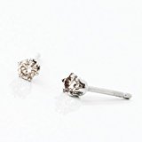 #6: 【鑑別書付】天然ダイヤモンド 0.1ct　SS316L ステンレスピアス 製造大卸 アレルギーフリー (ピアス)