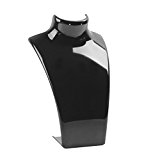 #4: 【ノーブランド品】ネックレス　ディスプレイ用　プラスチック製　ホルダー　スタンド　胸像型　（ブラック）