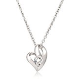 #6: [シアーズ] Sears シルバー925 オープンハート ペンダント 6月誕生石 ブルームーンストーン e-1658-6