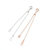 #10: [Jewelry Shop M]2本セット 10cmスライドアジャスターチェーン 【お肌に優しいニッケルフリー】 シルバー/ピンクゴールド(ad01x2set-R/PG)