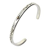 #7: シルバー 925 バングル メンズ ブレスレット ゴールドサン ネイティブ アメリカン サンライズ アラベスク オープン カフ