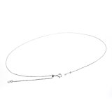 #9: Pt850　プラチナ　0.6mm幅ベネチアンチェーン　45cmスライドアジャスター付き