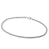 #2: 新宿銀の蔵 カット フレンチロープチェーン シルバー925 メンズアンクレット 約23cm人気