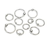 #7: キャプティブビーズ リング 14Ｇ 内径 11mm ボール 径 5mm ボディ ピアス 316L サージカル ステンレス メンズ レディース