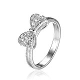 #3: JewelryPalace 蝶結び キュービック ジルコニア CZ リング 記念日 レディース スターリング 婚約 シルバー925 指輪 サイズ 18号