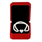 #7: CXLiy エレガントパール ブレスレット ハート型 プラチナメッキ あなたに愛を語る レディース バレンタインデ 結婚式 誕生日 記念日