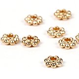 #8: 【京珠堂】アンティーク ゴールド ビーズ 座金 ロンデル 300個 A3