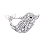 #3: 【ノーブランド品】動物　ラインストーン　漫画　イルカのピンブローチ　かわいい子供　ブローチ　シルバー