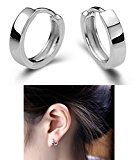 #10: （エムドラゴン） M-DRAGON シルバー ピアス フープ タイプ （両耳ペア） S925 silver （typeNR32）小型 シンプル な リング 型 アクセサリー ［ピアス+ジュエリークロス+巾着袋の3点セット］ ［MG915］ (シルバー)