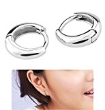 #9: シルバー ピアス フープ タイプ （両耳ペア） S925 silver （typeNR22） / シンプル デザイン の リング 型 アクセサリー ［ピアス+ジュエリークロス+巾着収納袋の3点セット］ ［MG151-04-752］ (シルバー)