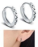 #6: （エムドラゴン） M-DRAGON シルバー ピアス フープ タイプ （両耳ペア） S925 silver （typeNR31）光の屈折で輝く 小型 シンプル な リング アクセサリー ［ピアス+クロス+巾着袋の3点セット］ ［MG914］ (シルバー)