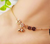 #4: 【TS Select Shop】 【star chart Jewelry】 アンクレット 幸福を呼ぶ ラッキー コイン ＆ ベル モチーフ きらきら ゴールド