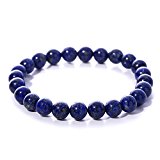 #8: 【京珠堂】鑑別済み AAA 無着色 ラピスラズリ 8mm 箱付 ブレスレット（サイズ16cm）