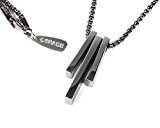 #6: (スペイド) SPADE メンズ ネックレス シンプル シルバー メタル プレート【w727】 (ブラック)