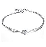 #10: Ostory ファッション 2連 天使の翼 アンクレット 18Kメッキ チェーン アンクレット レディース アクセサリー