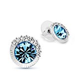 #5: (イウハ) IUHA 【ブルームーン】ピアス スワロフスキー社製クリスタル (青)