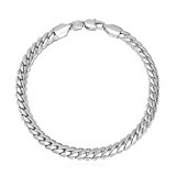 #3: U7 ブレスレット 喜平チェーン ヒップホップ K18金/プラチナ/ピンクゴールド/黒色メッキ 21cm メンズ[H739]