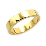 #2: 指輪 ステンレス リング 平打ち 4mm 平打 イエローゴールド 13号