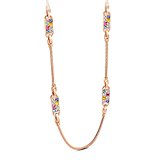 #1: IUHA(イウハ) 【変換自在 一点三役】 ロングネックレス（チョーカー、 ブレスレットに変身） SWAROVSKIスワロフスキー社製クリスタル