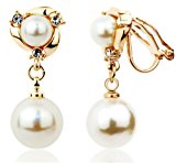 #8: 女性らしい揺れるパールが可愛い ダブルパール イヤリング (ゴールド)