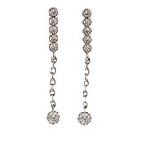 #5: Ostory シンプル キラキラ ふらふら ピアス ピアス風 イヤリング 14金 AAAクリスタル イヤリング レディース アクセサリー (イヤリング)