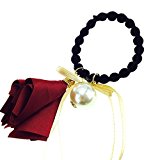 #7: 【Ｃｕｉｒｅ】（キュイール） ロング細リボン髪ゴム　ヘアアクセサリー リボン　パールデザイン　髪ゴム