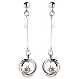 #4: アクセサリーショップピエナ ノンホールピアス 日本製 イヤリング ノンアレルギー 3連リング カルマリング ストーン シルバー